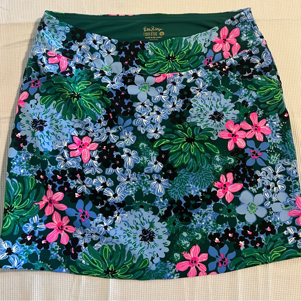 Lilly Pulitzer Floral Pencil Skirt - Green and Pink